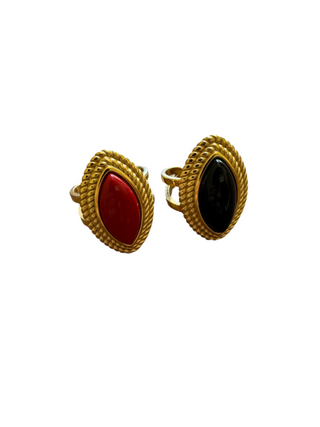 Céleste Agate 18K Gold Ring
