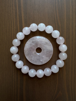 Rose Crystal Natural Stone Charm