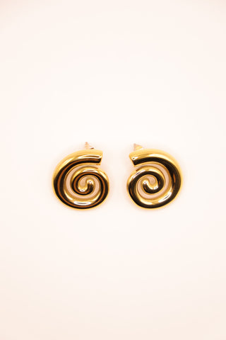 Spiral Gold Earrings