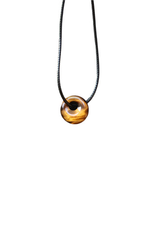 Tiger Eye Moon Cord Necklace
