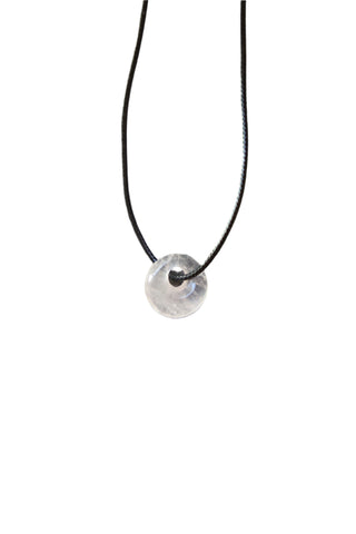 White Moon Cord Necklace
