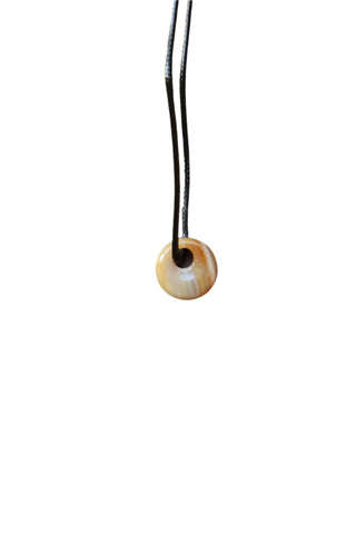 Hazel Agate Moon Cord Necklace
